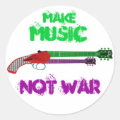 Muziek Ronde Sticker (Voorkant)