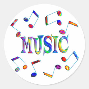 Muziek Ronde Sticker