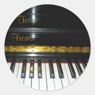 Muziek_ Ronde Sticker