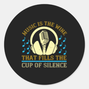 Muziek - ronde sticker