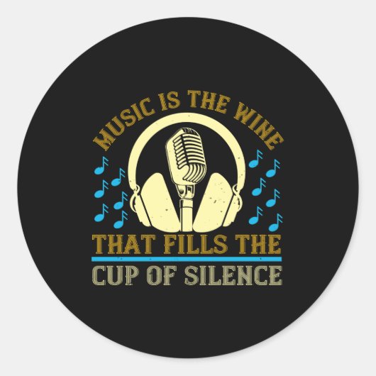 Muziek - ronde sticker (Voorkant)