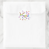 Muziek Ronde Sticker (Tas)