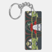 Muziek Rood Achtste noten Sleutelhanger (Voorkant Links)