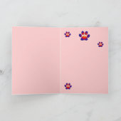 MUZIEK, rood roze en wit Feestdagen Kaart (Binnen)