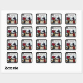 Muziek Royalty's Grappige Vierkante Stickers (Vel)