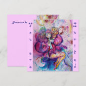 MUZIEK, roze blauw Kaart (Voorkant / Achterkant)