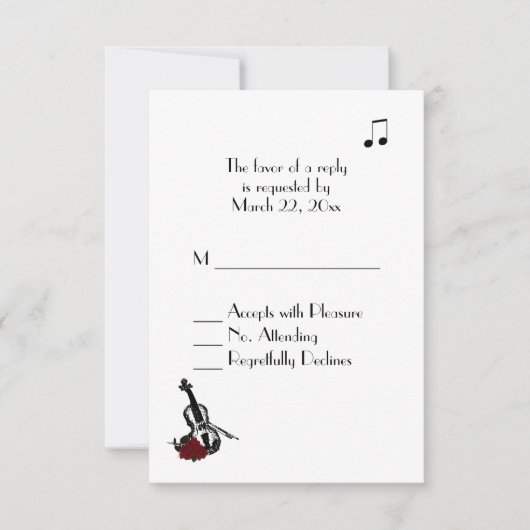 Muziek RSVP Kaartje (Voorkant)