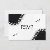 Muziek RSVP met Pianotoetsenbord met menukeuze (Achterkant)