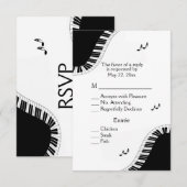 Muziek RSVP met Pianotoetsenbord met menukeuze (Voorkant / Achterkant)