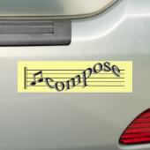 Muziek samenstellen bumpersticker (Op auto)