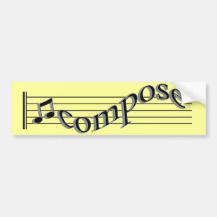 Muziek samenstellen bumpersticker