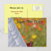 Muziek Save the Date Briefkaart (Voorkant / Achterkant)