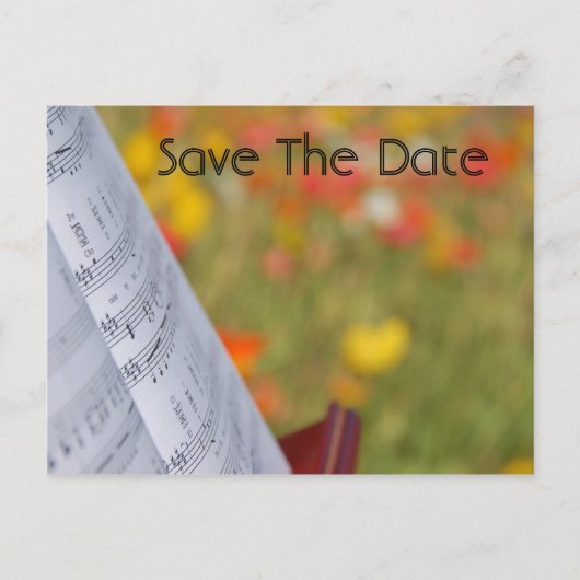 Muziek Save the Date Briefkaart (Voorkant)