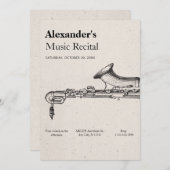  muziek saxofoon kaart (Voorkant / Achterkant)