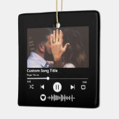 Muziek Scanbare Code Gepersonaliseerd Lied Kerstmi Keramisch Ornament (Links)