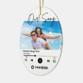 Muziek Scanbare Code Onze Lied Koppel Kerstmis Keramisch Ornament (Links)