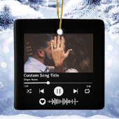 Muziek Scannable Code Gepersonaliseerde Song Kerst Keramisch Ornament