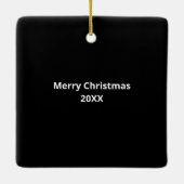 Muziek Scannable Code Gepersonaliseerde Song Kerst Keramisch Ornament (Achterkant)