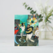 Muziek schilderen "New Orleans Jazz" Briefkaart (Staand voorkant)