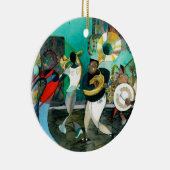 Muziek schilderen "New Orleans Jazz" Keramisch Ornament (Rechts)