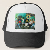 Muziek schilderen "New Orleans Jazz" Trucker Pet (Voorkant)