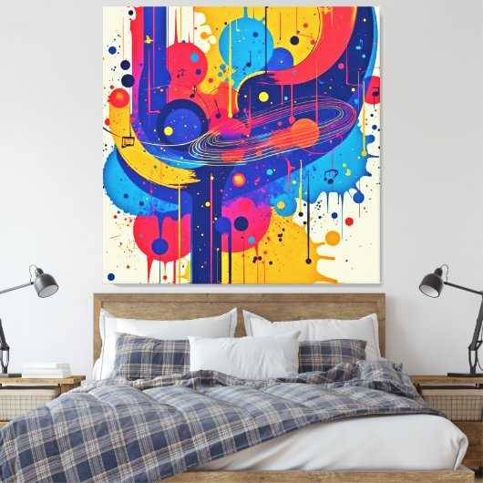 Muziek schildert emotie canvas afdruk (Insitu (Slaapkamer))