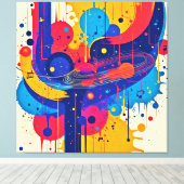 Muziek schildert emotie canvas afdruk (Insitu (Houten vloer))
