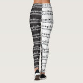 Muziek score ontwerp leggings (Achterkant)
