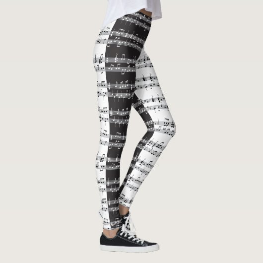 Muziek score ontwerp leggings (Rechts)