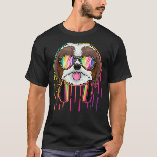 Muziek Shih Tzu Dj met hoofdtelefoon Musical Dog T-shirt