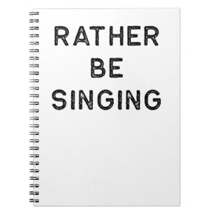 Muziek Shirt Zingt liever donkere zangschrijver Notitieboek