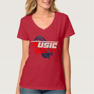 Muziek slaat hoofdtelefoon audio dj t-shirt