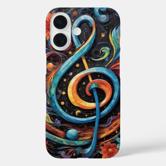 Muziek sleutel in meerkleurenhoes Case-Mate iPhone case (Achterkant)