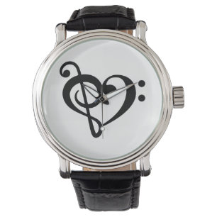 Muziek Sleutel Liefde Hart Horloge