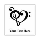 Muziek Sleutel Liefde Hart Rubberstempel (Afrduk)