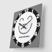 Muziek Smile Square Wandklok (Hoek)