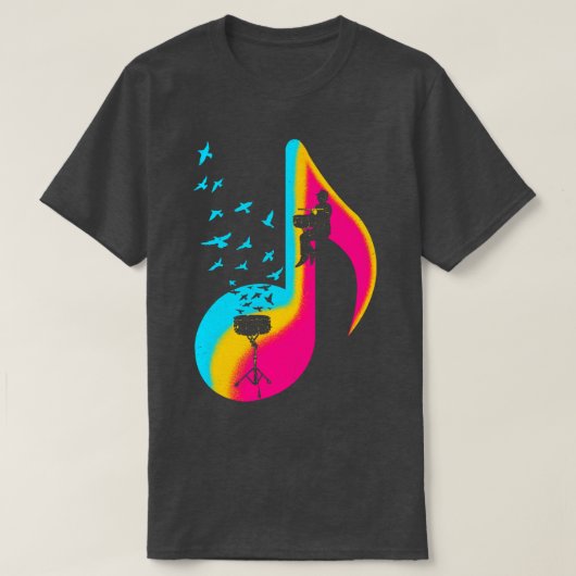 Muziek Snaredrum Speler T-shirt (Design voorkant)