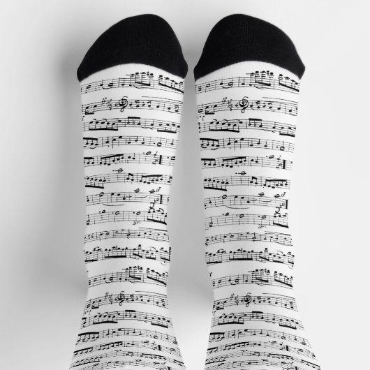 Muziek Sokken - Musical Notes Pattern Crew Sokken (Top)