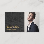 Muziek Songwriter Muzikant Foto Retro Rustic Visitekaartje (Voorkant)