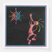 Muziek Southwestern Kleurrijke Kokopelli servetten (Voorkant)