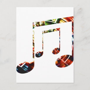 Muziek Sparkle Rode Briefkaarten Post Kaart