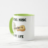Muziek spelen is mijn leven mok (Voorkant links)