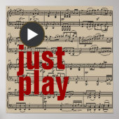 muziek spelen poster (Voorkant)