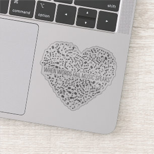 Muziek spreekt aangepaste cut sticker