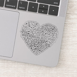 Muziek spreekt aangepaste cut sticker