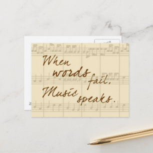 Muziek spreekt briefkaart