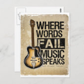 muziek spreekt briefkaart (Voorkant / Achterkant)