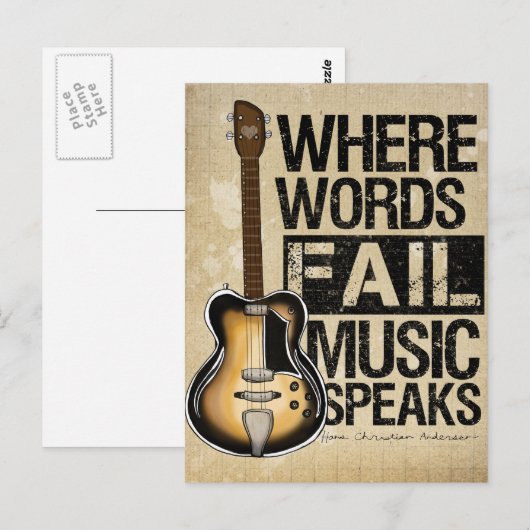 Muziek spreekt briefkaart (Voorkant / Achterkant)