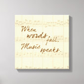 Muziek spreekt canvas afdruk (Voorkant)