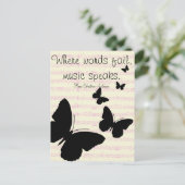 Muziek spreekt het Briefkaart van het Citaat (Staand voorkant)